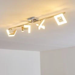 Hofstein Karis Deckenleuchte LED Nickel-Matt, 4-flammig -Bürolampen Verkäufe karis deckenleuchte h3080832 15