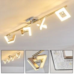 Hofstein Karis Deckenleuchte LED Nickel-Matt, 4-flammig -Bürolampen Verkäufe karis deckenleuchte h3080832 19