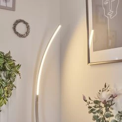 Hofstein Kimbolton Bogenlampe LED Nickel-Matt, 1-flammig 20 Hofstein Kimbolton Bogenlampe LED Nickel-Matt, 1-flammig -Bürolampen Verkäufe kimbolton bogenlampe h3266298 do4 8