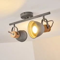 Hofstein Kinzua Deckenleuchte Grau, 2-flammig -Bürolampen Verkäufe kinzua deckenleuchte h3355596 2