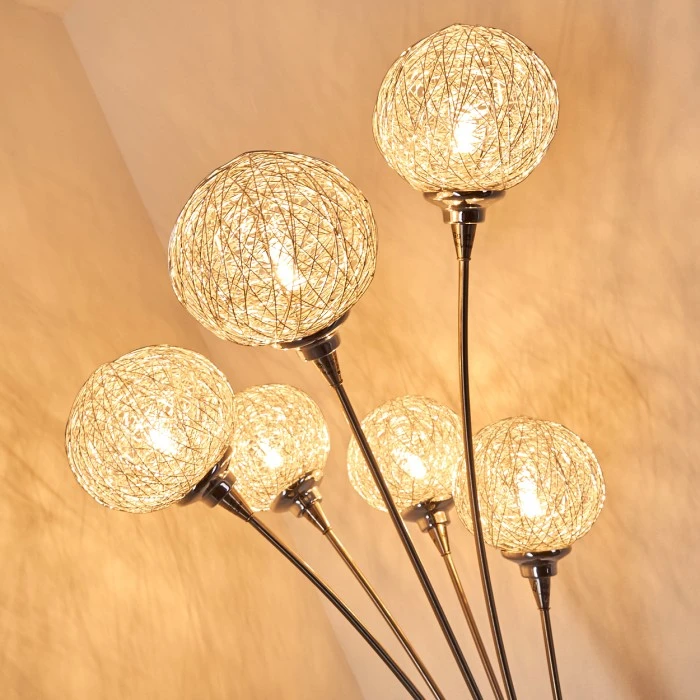 Hofstein Kitee Stehleuchte Edelstahl, 6-flammig 9 Hofstein Kitee Stehleuchte Edelstahl, 6-flammig – Bild 9