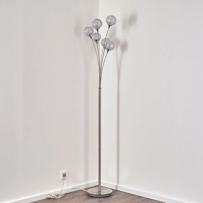 Hofstein Kitee Stehleuchte Edelstahl, 6-flammig 10 Hofstein Kitee Stehleuchte Edelstahl, 6-flammig – Bild 10