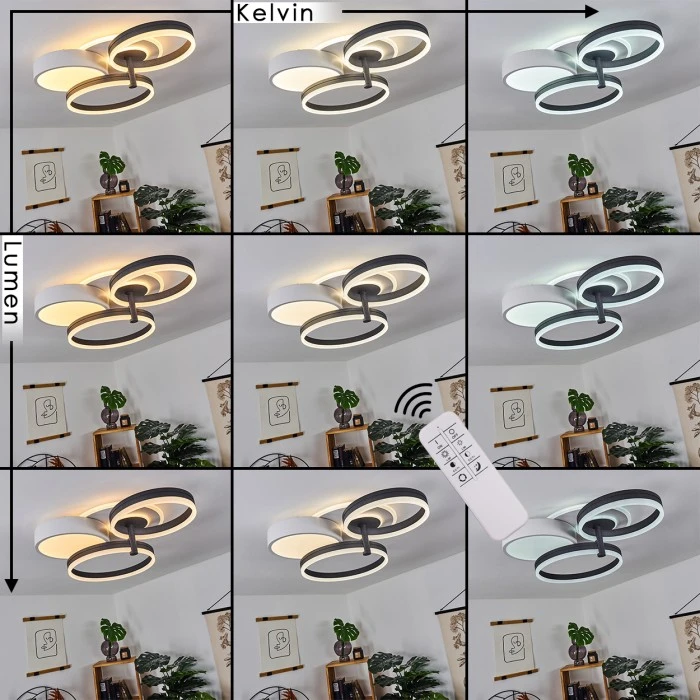 Hofstein Kolo Deckenleuchte LED Anthrazit, Weiß, 1-flammig 2 Hofstein Kolo Deckenleuchte LED Anthrazit, Weiß, 1-flammig – Bild 2