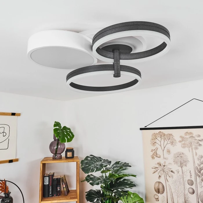 Hofstein Kolo Deckenleuchte LED Anthrazit, Weiß, 1-flammig 12 Hofstein Kolo Deckenleuchte LED Anthrazit, Weiß, 1-flammig – Bild 12