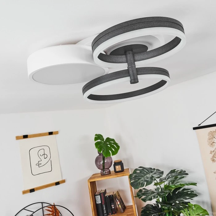 Hofstein Kolo Deckenleuchte LED Anthrazit, Weiß, 1-flammig 14 Hofstein Kolo Deckenleuchte LED Anthrazit, Weiß, 1-flammig – Bild 14