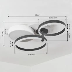 Hofstein Kolo Deckenleuchte LED Anthrazit, Weiß, 1-flammig 17 Hofstein Kolo Deckenleuchte LED Anthrazit, Weiß, 1-flammig -Bürolampen Verkäufe kolo deckenleuchte h3437254 3