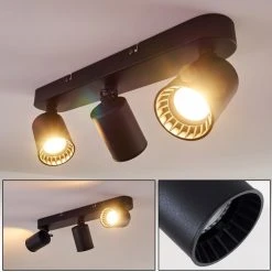 Hofstein Kullaberg Deckenleuchte Schwarz, 3-flammig