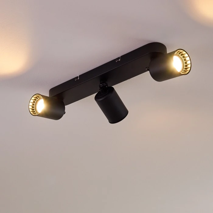 Hofstein Kullaberg Deckenleuchte Schwarz, 3-flammig 5 Hofstein Kullaberg Deckenleuchte Schwarz, 3-flammig – Bild 5