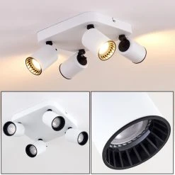 Hofstein Kullaberg Deckenleuchte Weiß, 4-flammig