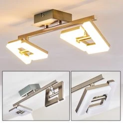 Hofstein Lago Deckenspot LED Nickel-Matt, 2-flammig -Bürolampen Verkäufe lago deckenspot h3010075 do4 18
