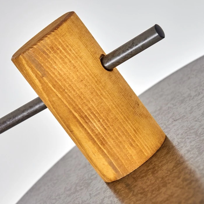 Hofstein Lakewood Stehleuchte Nickel-Matt, Dunkelbraun, 1-flammig 6 Hofstein Lakewood Stehleuchte Nickel-Matt, Dunkelbraun, 1-flammig – Bild 6