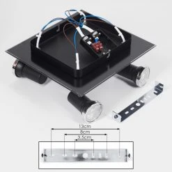 Hofstein Lanrigan Deckenleuchte Chrom, Schwarz, 4-flammig -Bürolampen Verkäufe lanrigan deckenleuchte h3654101 4