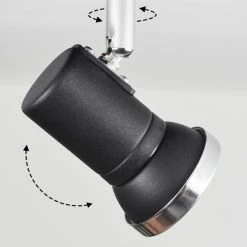 Hofstein Lanrigan Deckenleuchte Chrom, Schwarz, 4-flammig -Bürolampen Verkäufe lanrigan deckenleuchte h3654101 5