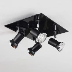 Hofstein Lanrigan Deckenleuchte Chrom, Schwarz, 4-flammig -Bürolampen Verkäufe lanrigan deckenleuchte h3654101 7