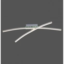 Leuchten Direkt ALINA Deckenleuchte LED Stahl gebürstet, 2-flammig, Fernbedienung, Farbwechsler -Bürolampen Verkäufe leuchten direkt alina deckenleuchte 11255 55 13