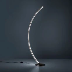 Leuchten Direkt ALINA Stehleuchte LED Stahl gebürstet, 1-flammig, Fernbedienung, Farbwechsler -Bürolampen Verkäufe leuchten direkt alina stehleuchte 11254 55 10