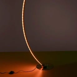 Leuchten Direkt ALINA Stehleuchte LED Stahl gebürstet, 1-flammig, Fernbedienung, Farbwechsler -Bürolampen Verkäufe leuchten direkt alina stehleuchte 11254 55 5