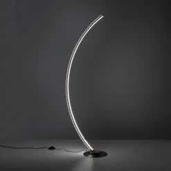 Leuchten Direkt ALINA Stehleuchte LED Stahl gebürstet, 1-flammig, Fernbedienung, Farbwechsler -Bürolampen Verkäufe leuchten direkt alina stehleuchte 11254 55 9