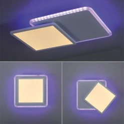 Leuchten Direkt ARENDA Deckenleuchte LED Wei&szlig;, 1-flammig, Fernbedienung, Farbwechsler -Bürolampen Verkäufe leuchten direkt arenda deckenleuchte 11663 16 10