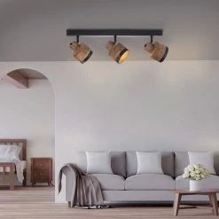 Leuchten Direkt GABRIEL Deckenleuchte Schwarz, 3-flammig