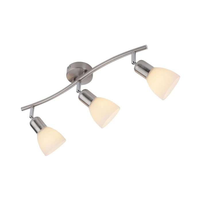 Leuchten Direkt KARO Deckenleuchte Stahl gebürstet, 3-flammig 2 Leuchten Direkt KARO Deckenleuchte Stahl gebürstet, 3-flammig – Bild 2