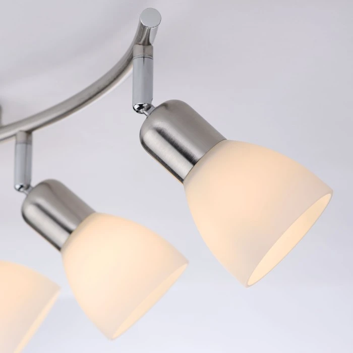 Leuchten Direkt KARO Deckenleuchte Stahl gebürstet, 3-flammig 3 Leuchten Direkt KARO Deckenleuchte Stahl gebürstet, 3-flammig – Bild 3