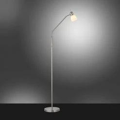 Leuchten Direkt KARO Stehleuchte Stahl gebürstet, 1-flammig