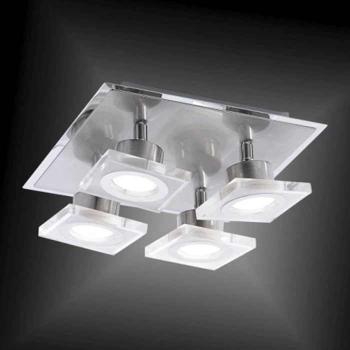 Leuchten Direkt KOVI Deckenleuchte LED Edelstahl, 4-flammig 1 Leuchten Direkt KOVI Deckenleuchte LED Edelstahl, 4-flammig