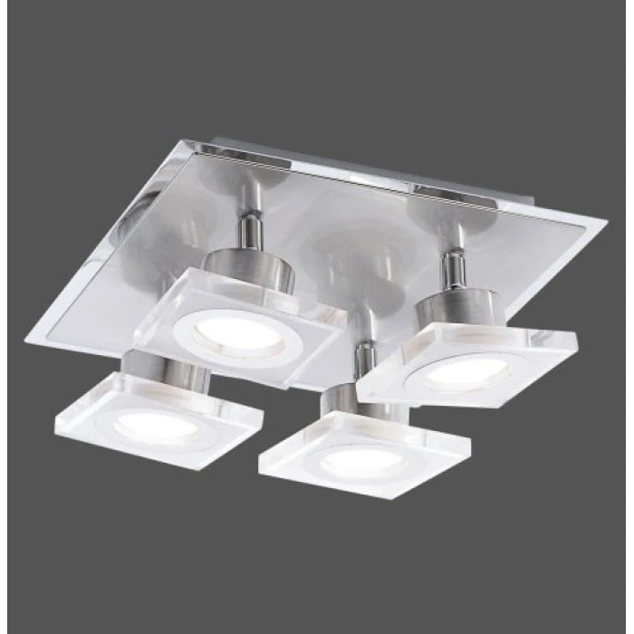 Leuchten Direkt KOVI Deckenleuchte LED Edelstahl, 4-flammig 2 Leuchten Direkt KOVI Deckenleuchte LED Edelstahl, 4-flammig – Bild 2