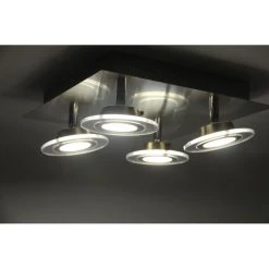 Leuchten Direkt LOLA-MIKE Deckenleuchte LED Edelstahl, 4-flammig, Fernbedienung, Farbwechsler 9 Leuchten Direkt LOLA-MIKE Deckenleuchte LED Edelstahl, 4-flammig, Fernbedienung, Farbwechsler -Bürolampen Verkäufe leuchten direkt lola mike deckenleuchte 12082 55 2