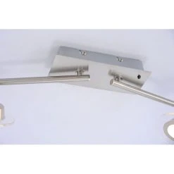 Leuchten Direkt LOLA-MIKE Deckenleuchte LED Edelstahl, 4-flammig, Fernbedienung, Farbwechsler -Bürolampen Verkäufe leuchten direkt lola mike deckenleuchte 12094 55 4