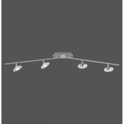 Leuchten Direkt LOLA-MIKE Deckenleuchte LED Edelstahl, 4-flammig, Fernbedienung, Farbwechsler -Bürolampen Verkäufe leuchten direkt lola mike deckenleuchte 12094 55 6