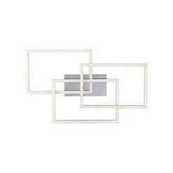 Leuchten Direkt LOLAsmart-MAXI Deckenleuchte LED Stahl gebürstet, 3-flammig, Fernbedienung, Farbwechsler -Bürolampen Verkäufe leuchten direkt lolasmart maxi deckenleuchte 16431 55 6