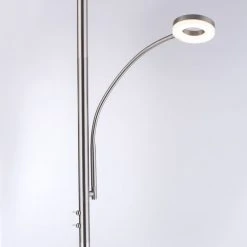 Leuchten Direkt LOLAsmart-ROCCO Stehleuchte LED Stahl gebürstet, 1-flammig, Fernbedienung -Bürolampen Verkäufe leuchten direkt lolasmart rocco stehleuchte 11858 55 5