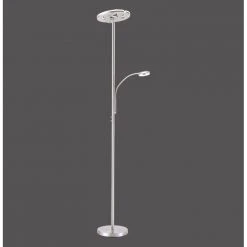 Leuchten Direkt LOLAsmart-ROCCO Stehleuchte LED Stahl gebürstet, 1-flammig, Fernbedienung -Bürolampen Verkäufe leuchten direkt lolasmart rocco stehleuchte 11858 55 6