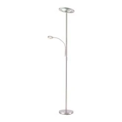 Leuchten Direkt LOLAsmart-ROCCO Stehleuchte LED Stahl gebürstet, 1-flammig, Fernbedienung -Bürolampen Verkäufe leuchten direkt lolasmart rocco stehleuchte 11858 55 7