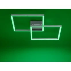 Leuchten Direkt Ls-MAXI Deckenleuchte LED Edelstahl, 2-flammig, Fernbedienung, Farbwechsler -Bürolampen Verkäufe leuchten direkt ls maxi deckenleuchte 16429 55 10