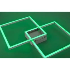 Leuchten Direkt Ls-MAXI Deckenleuchte LED Edelstahl, 2-flammig, Fernbedienung, Farbwechsler -Bürolampen Verkäufe leuchten direkt ls maxi deckenleuchte 16429 55 8