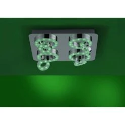 Leuchten Direkt Ls-TIM Deckenleuchte LED Chrom, 4-flammig, Fernbedienung, Farbwechsler -Bürolampen Verkäufe leuchten direkt ls tim deckenleuchte 14662 17 10