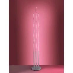 Leuchten Direkt Ls-WAVE Stehleuchte LED Edelstahl, 3-flammig, Fernbedienung, Farbwechsler -Bürolampen Verkäufe leuchten direkt ls wave stehleuchte 16268 55 12