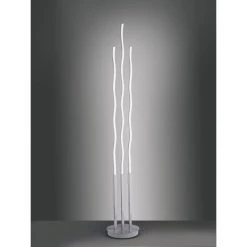 Leuchten Direkt Ls-WAVE Stehleuchte LED Edelstahl, 3-flammig, Fernbedienung, Farbwechsler -Bürolampen Verkäufe leuchten direkt ls wave stehleuchte 16268 55 3