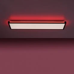 Leuchten Direkt MARIO Deckenleuchte LED Schwarz, 1-flammig, Fernbedienung, Farbwechsler -Bürolampen Verkäufe leuchten direkt mario deckenleuchte 11622 18 11