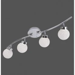 Leuchten Direkt MIKO Deckenleuchte LED Chrom, 4-flammig, Fernbedienung, Farbwechsler