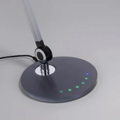 Leuchten Direkt NIKLAS Tischleuchte LED Schwarz, Silber, 1-flammig -Bürolampen Verkäufe leuchten direkt niklas tischleuchte 14418 18 4