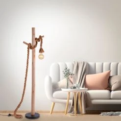 Leuchten Direkt Leuchten-Direkt ROPE Stehleuchte Schwarz, 1-flammig