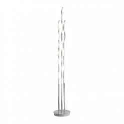 Leuchten Direkt WAVE Stehleuchte LED Edelstahl, 3-flammig, Fernbedienung