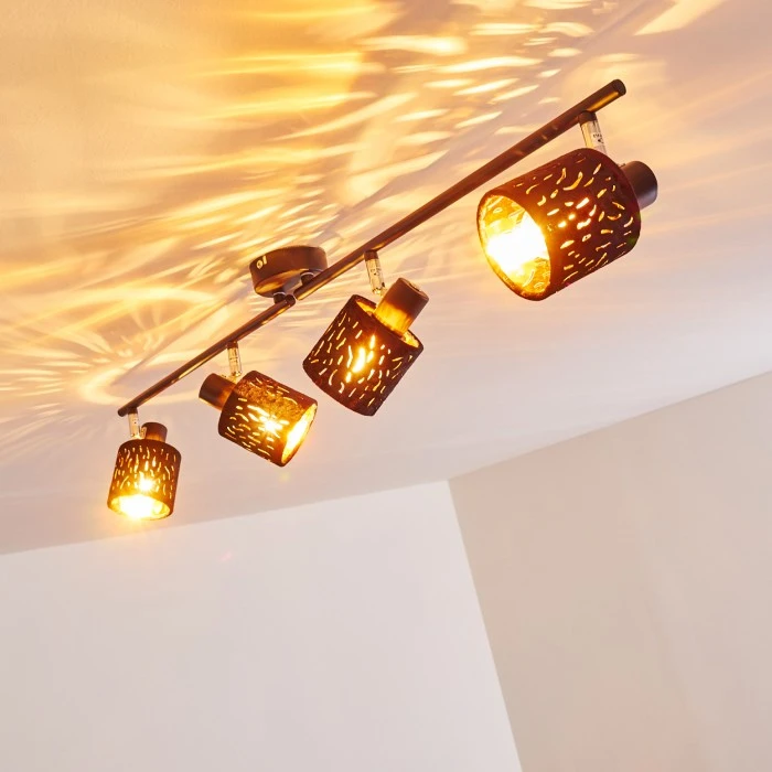 Hofstein Liared Deckenleuchte Schwarz, 4-flammig 12 Hofstein Liared Deckenleuchte Schwarz, 4-flammig – Bild 12