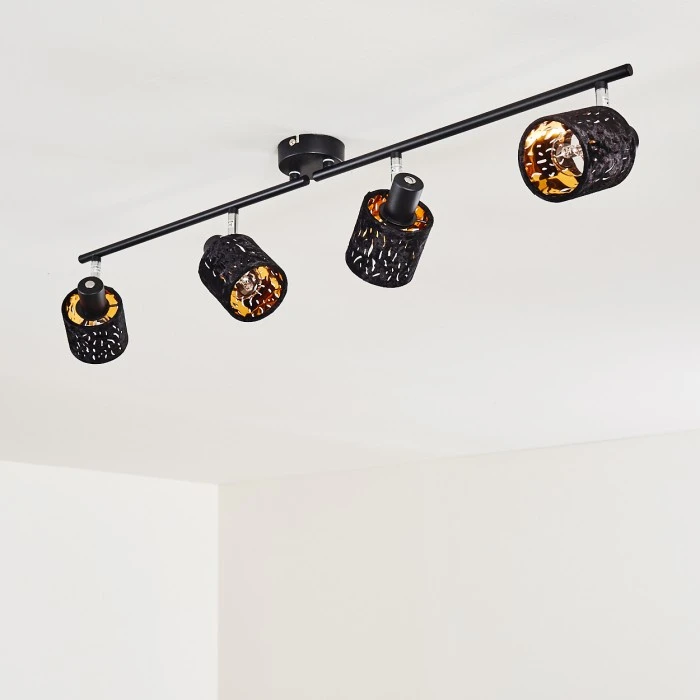 Hofstein Liared Deckenleuchte Schwarz, 4-flammig 15 Hofstein Liared Deckenleuchte Schwarz, 4-flammig – Bild 15