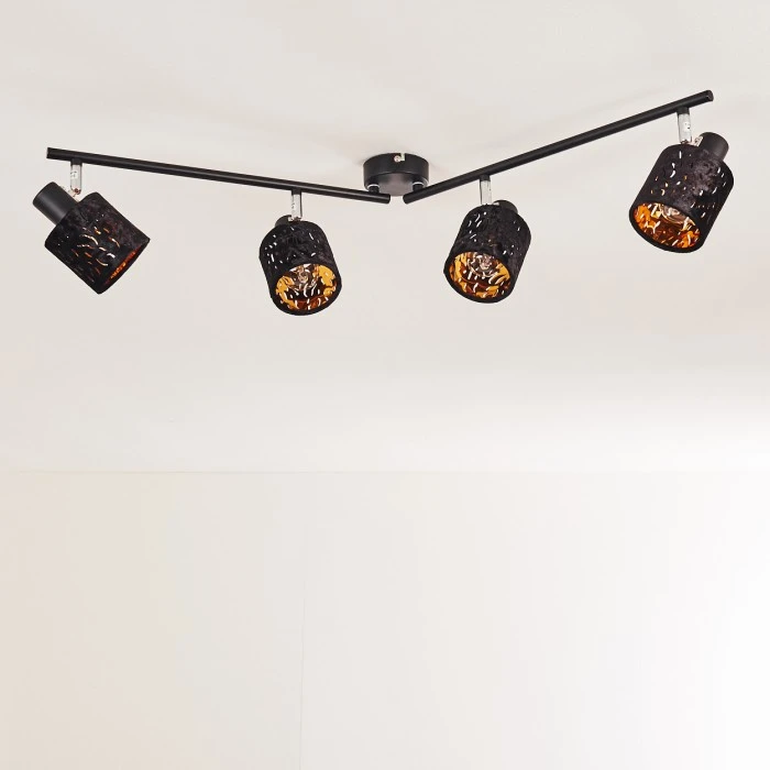 Hofstein Liared Deckenleuchte Schwarz, 4-flammig 16 Hofstein Liared Deckenleuchte Schwarz, 4-flammig – Bild 16