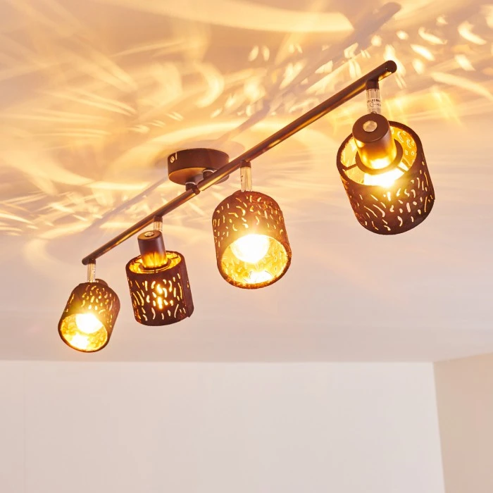 Hofstein Liared Deckenleuchte Schwarz, 4-flammig 3 Hofstein Liared Deckenleuchte Schwarz, 4-flammig – Bild 3